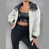 'Zelda' Collared Contrast Jacket - Celes Fashion